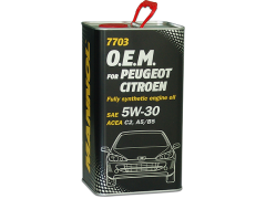 Olej 5W-30 Mannol 7703 O.E.M. Peugeot - Citroen - 4 L Motorové oleje - Motorové oleje pro osobní automobily - Oleje 5W-30