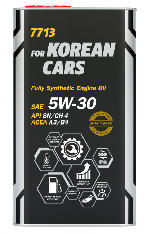 Motorový olej 5W-30 Mannol for Korean Cars 7713 - 4 L - 5W-30
