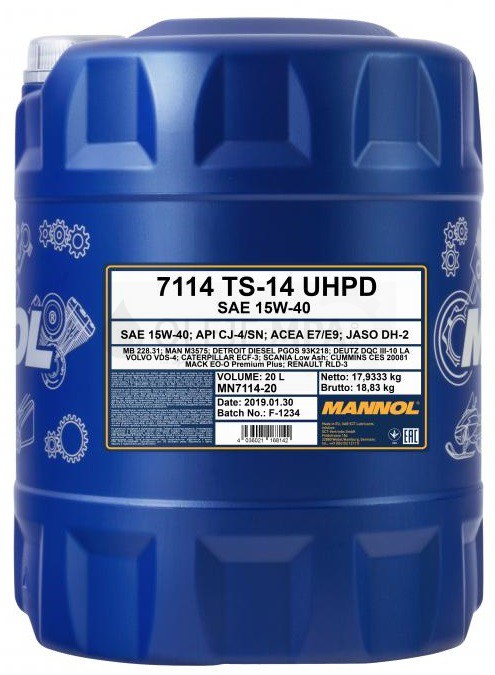 Motorový olej 15W-40 UHPD Mannol TS-14 - 20 L - 15W-40