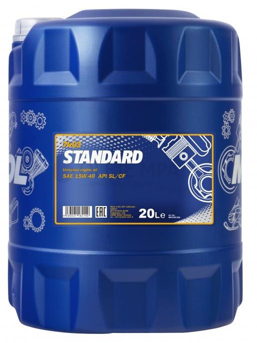 Motorové oleje - Motorové oleje pro osobní automobily - Oleje 15W-40 - Motorový olej 15W-40 Mannol Standard - 20 L Motorový olej 15W-40 Mannol Standard - 20 L - Oleje 15W-40