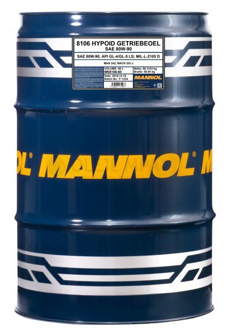 Převodový olej 80W-90 Mannol Hypoid Getriebeoel - 60 L - 80W-90
