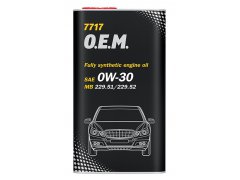 Motorový olej 0W-30 Mannol 7717 O.E.M. Mercedes-Benz - 4 L Motorové oleje - Motorové oleje pro osobní automobily - Oleje 5W-30