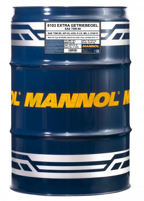 Převodový olej 75W-90 Mannol Extra Getriebeoel - 208 L - 75W-90