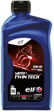 Motocyklový olej ELF Moto 4 Twin Tech 20W-60 - 1 L - Motorové oleje pro 4-taktní motocykly