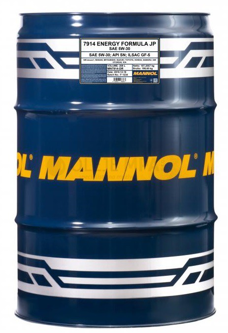 Motorové oleje - Motorové oleje pro osobní automobily - Oleje 5W-30 - Motorový olej 5W-30 Mannol Energy Formula JP - 208 L Motorový olej 5W-30 Mannol Energy Formula JP - 208 L - Oleje 5W-30