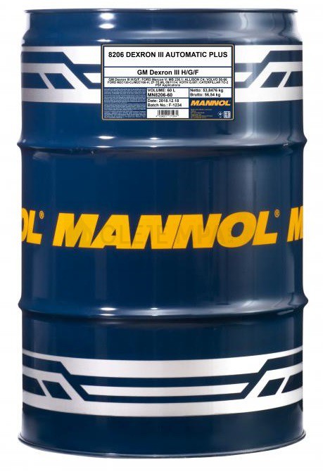 Převodový olej Mannol Dexron III Automatic Plus - 60 L - Oleje GM DEXRON III