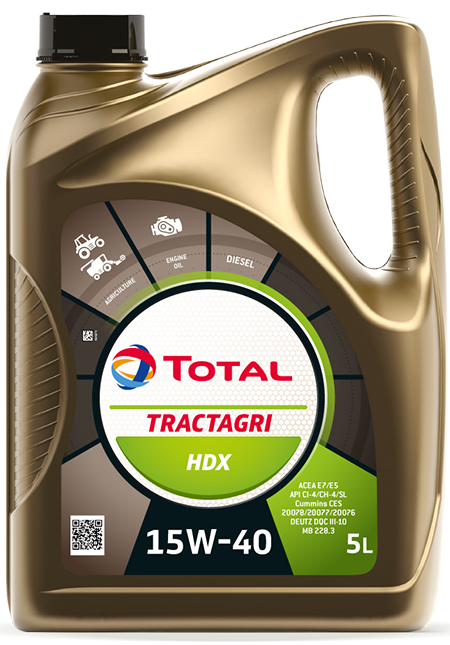 Zemědělský olej 15W-40 Total Tractagri HDX - 5 L - Oleje pro zemědělské stroje
