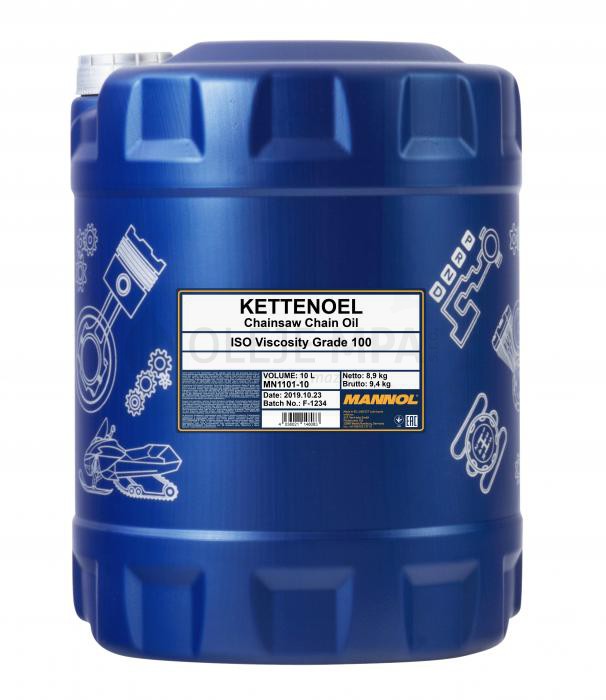 Minerální olej pro pily Mannol Kettenoel - 10 L - Oleje pro sekačky, motorové pily a další zemědělské stroje