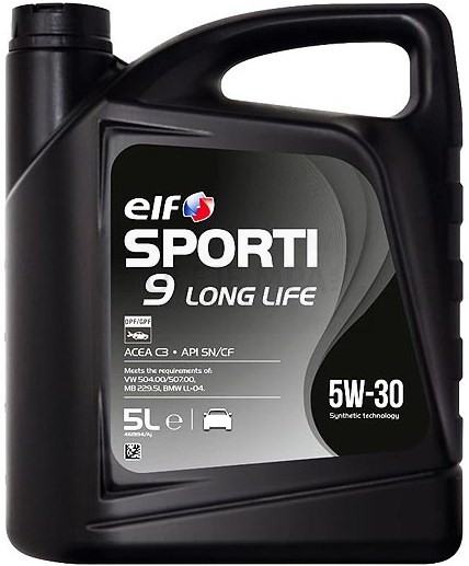 Motorový olej ELF Sporti 9 Long Life 5W-30 - 5 L - 5W-30