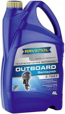 Motorový olej pro lodě Ravenol Outboardoel Teilsynth 2T - 4 L - Oleje pro 2-taktní motory