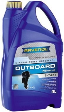 Motorový olej pro lodě Ravenol Outboardoel Mineral 2T - 4 L - Oleje pro 2-taktní motory