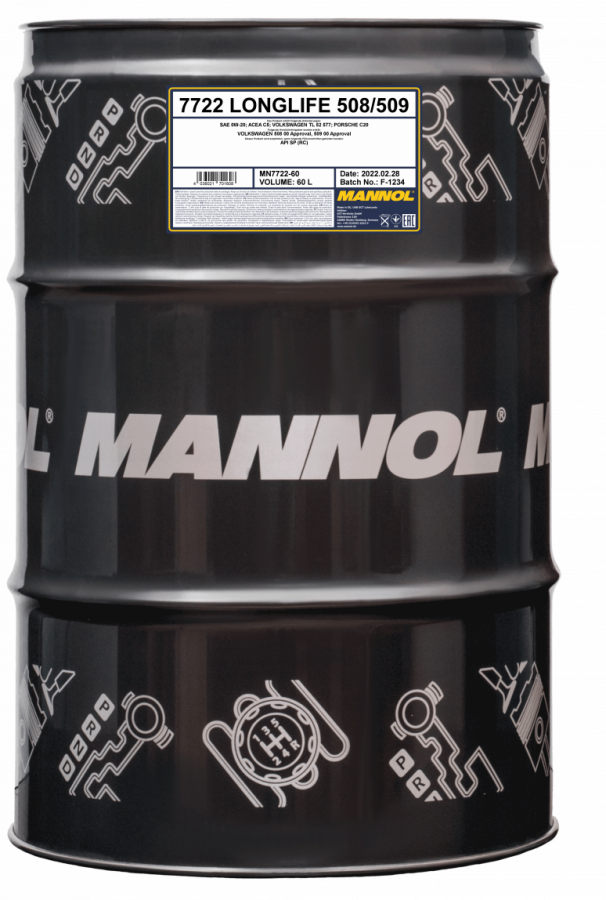 Motorový olej 0W-20 Mannol 7722 Longlife 508/509 - 60 L - 0W-20