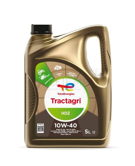 Zemědělský olej 10W-40 Total Tractagri HDZ - 5 L - Oleje pro zemědělské stroje