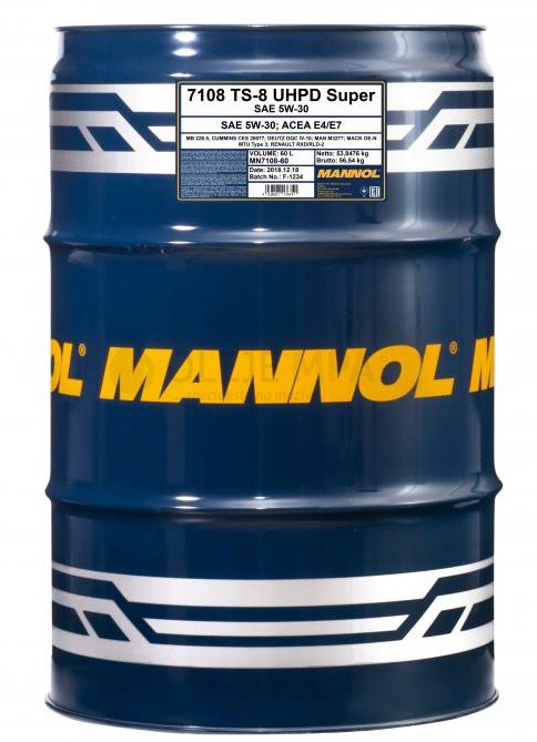 Motorový olej 5W-30 UHPD Mannol TS-8 Super - 60 L - 5W-30