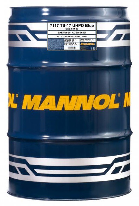 Motorový olej 5W-30 UHPD Mannol TS-17 Blue - 60 L - 5W-30
