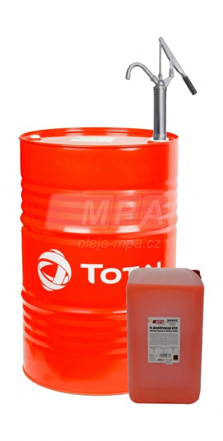 TOTAL Rubia TIR 6400 15W-40 208L + Antifreeze G12 25L + ruční páková pumpa