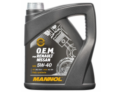 Motorový olej 5W-40 Mannol 7705 O.E.M. Renault - Nissan - 4 L Motorové oleje - Motorové oleje pro osobní automobily - Oleje 5W-40
