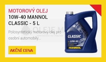AKCE na vybrané produkty AKCE - MANNOL CLASSIC 10W-40 5 L