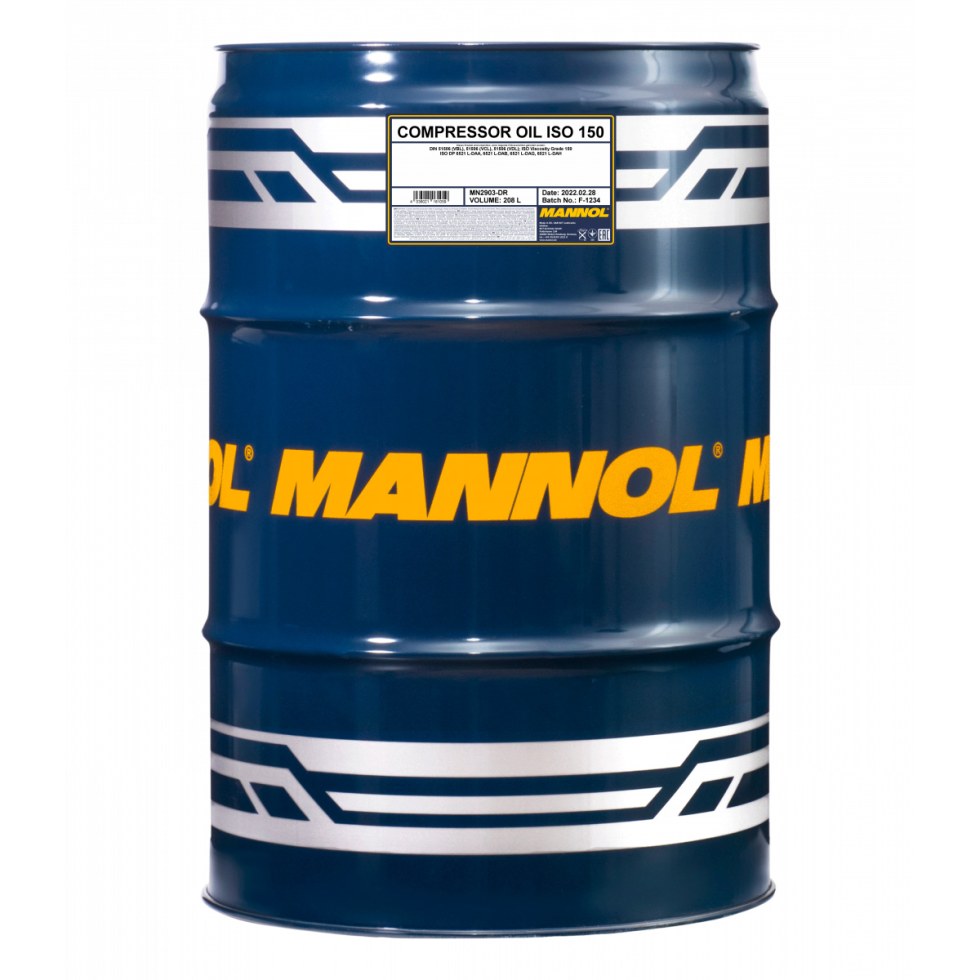 Mannol Compressor Oil ISO 150 2903 - 208l - 