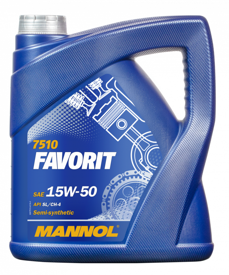 Motorový olej 15W-50 Mannol Favorit - 5 L - Motorové oleje pro osobní automobily