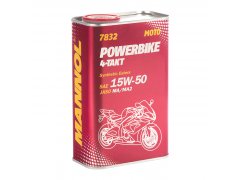 Motocyklový olej 15W-50 Mannol 7832 4-Takt Powerbike - 1 L Motocyklové oleje - Motorové oleje pro 4-taktní motocykly