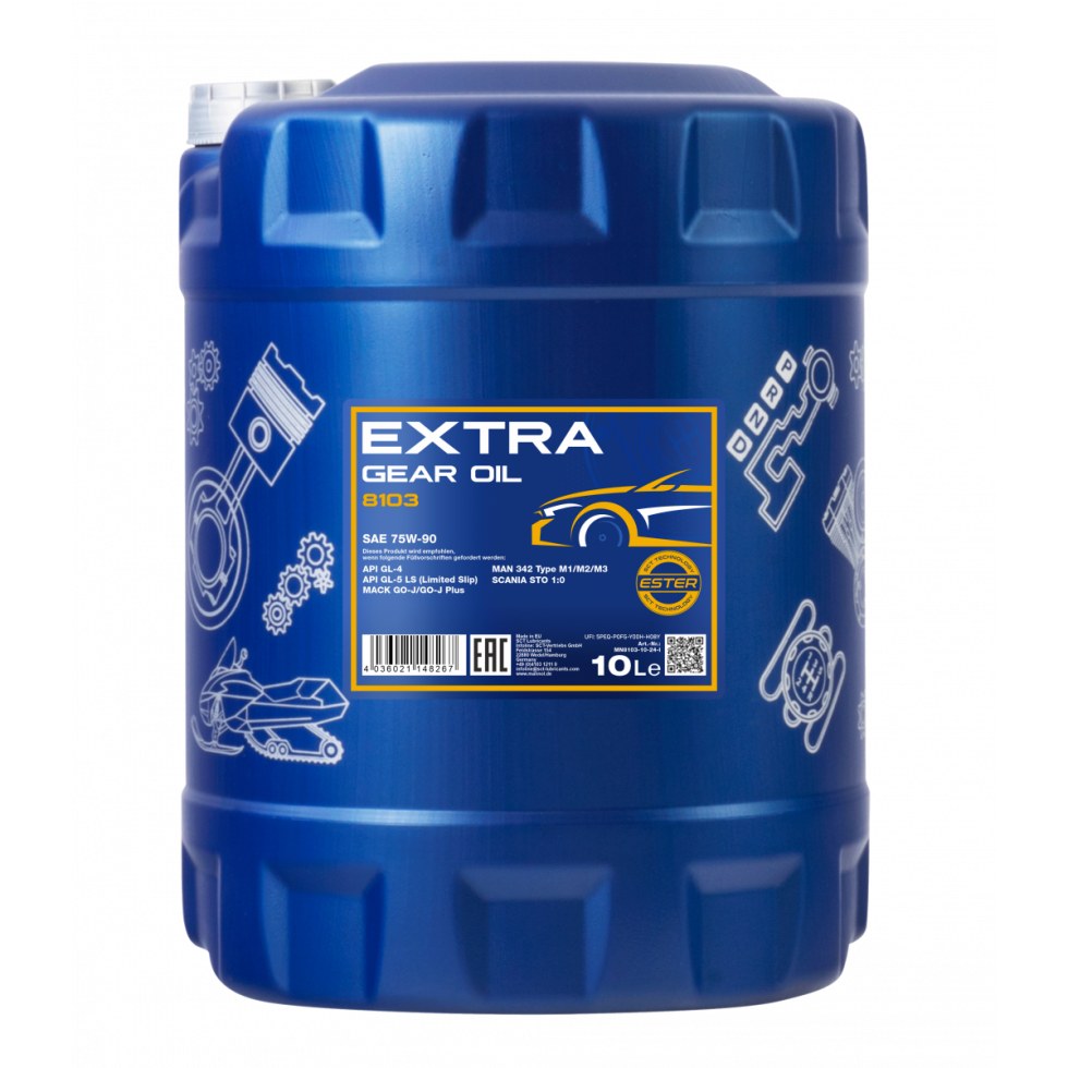 Mannol Extra Gear oil 75W-90 GL-4/GL-5 LS 8103 - 10l - 