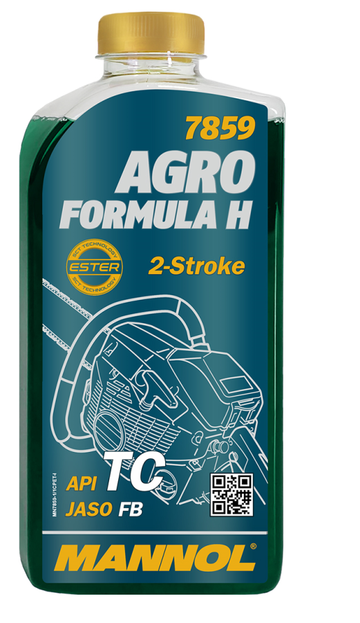 Motorový olej 2-Takt Mannol Agro Formula H 7859 - 1 L - Oleje pro sekačky, motorové pily a další zemědělské stroje