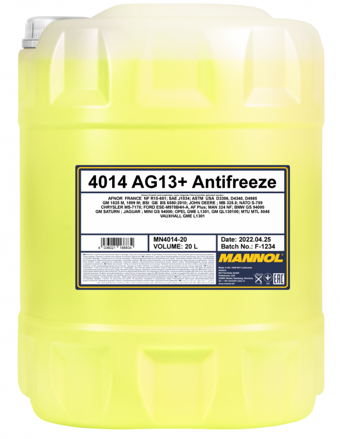 Chladící kapalina MANNOL Antifreeze AG 13+ (-40) - 5 L - Chladící kapaliny - antifreeze