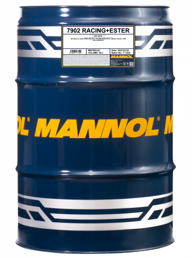 Motorový olej 10W-60 Mannol 7902 Racing + Ester - 60 L - Racing motorové oleje