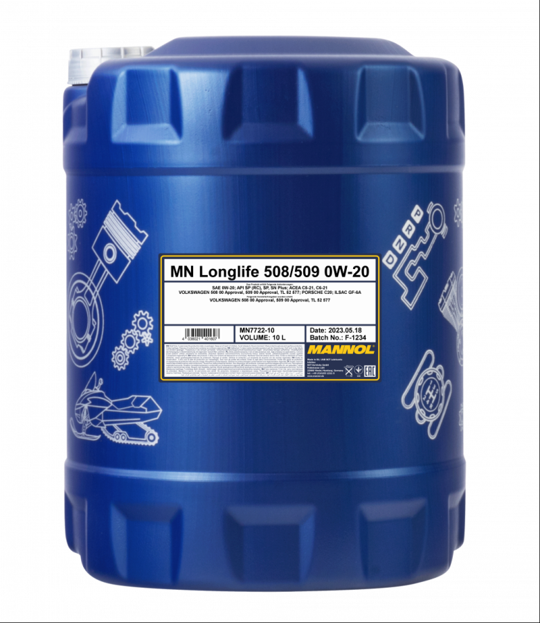 Motorový olej 0W-20 Mannol 7722 Longlife 508/509 - 20 L - 0W-20