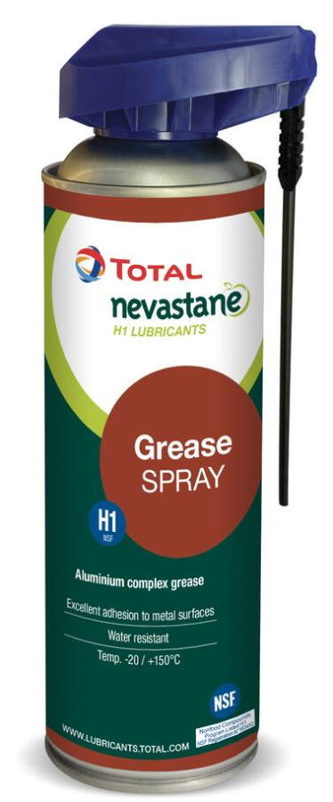 Potravinářské mazivo Total Nevastane Grease spray - 0,4 L - Plastická maziva pro potravinářství, farmacii apod.