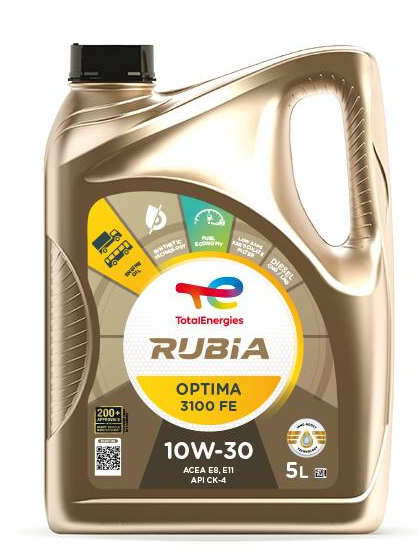 Motorový olej 10W-30 Total RUBIA OPTIMA 3100 FE - 5 L - 10W-30