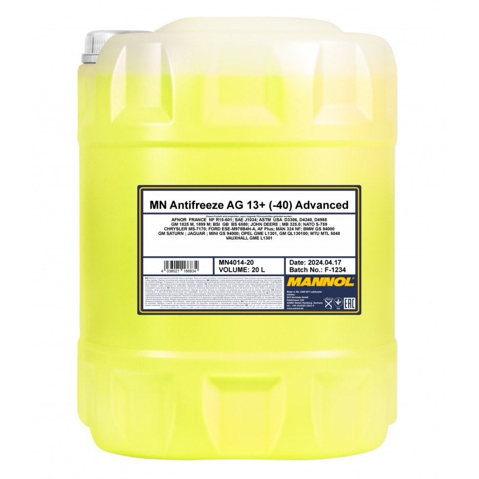 Mannol Antifreeze AG13+ (-40 °C) Advanced 4014 - 20l