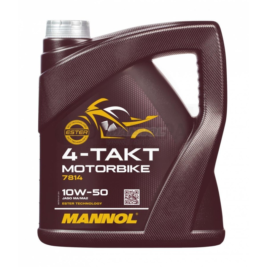 Oleje pro lodě a skútry - Motorové oleje - Oleje pro 4-taktní motory - Mannol 4-Takt Motorbike 10W-50 7814 - 4 L Mannol 4-Takt Motorbike 10W-50 7814 - 4 L - Oleje pro 4-taktní motory