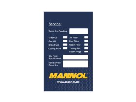 Mannol Oil Service Sticker - 1ks