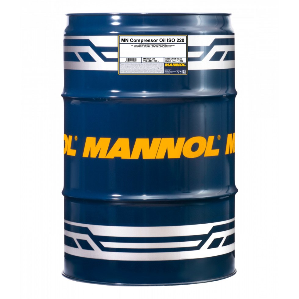 Mannol Compressor Oil ISO 220 2904 - 208l - 