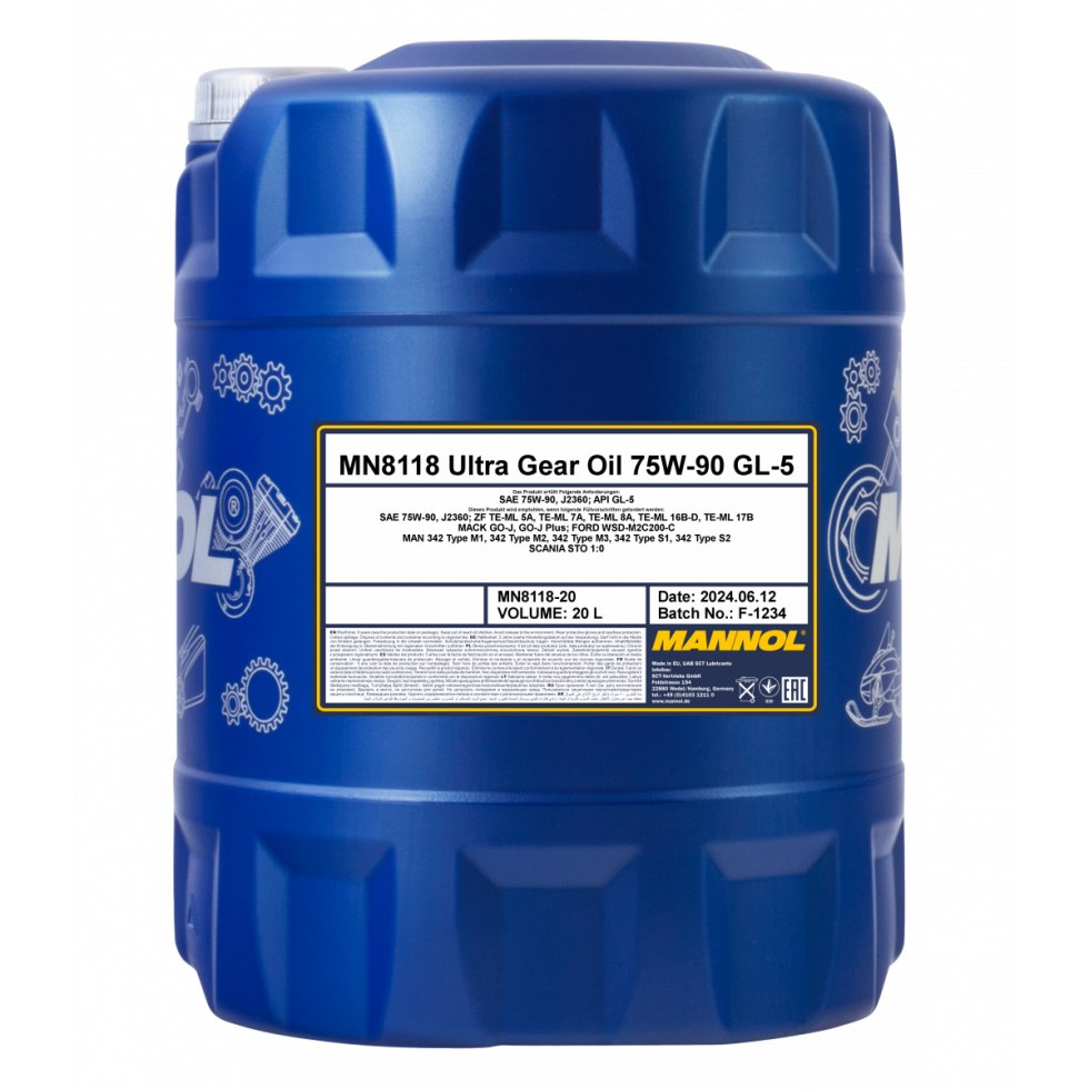 Mannol Ultra Gear Oil 75W-90 GL-5 8118 - 20l - 